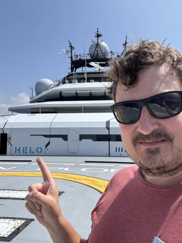 On the helideck of OceanXplorer