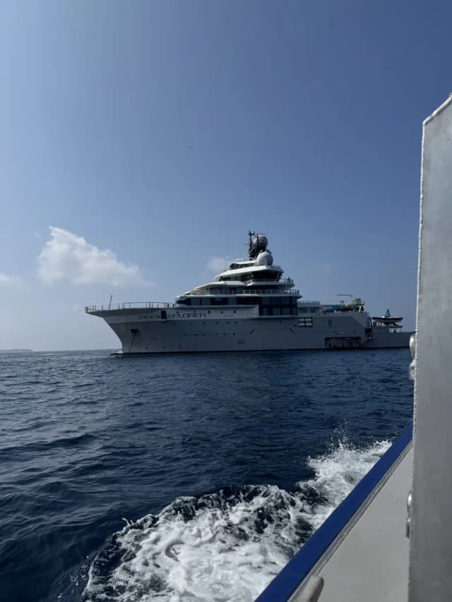 The research vessel OceanXplorer at sea
